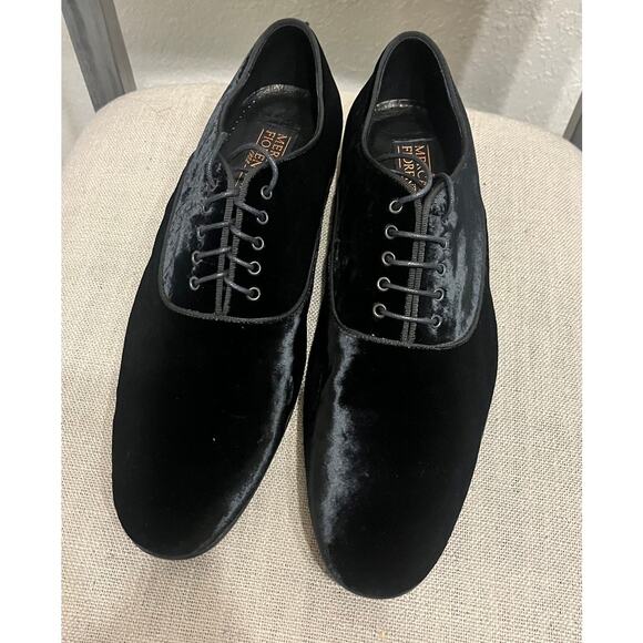 Mercanti Fiorentini Men\'s Oxford Lace Up Black Velvet Size 9.5 M Shoes main image 5